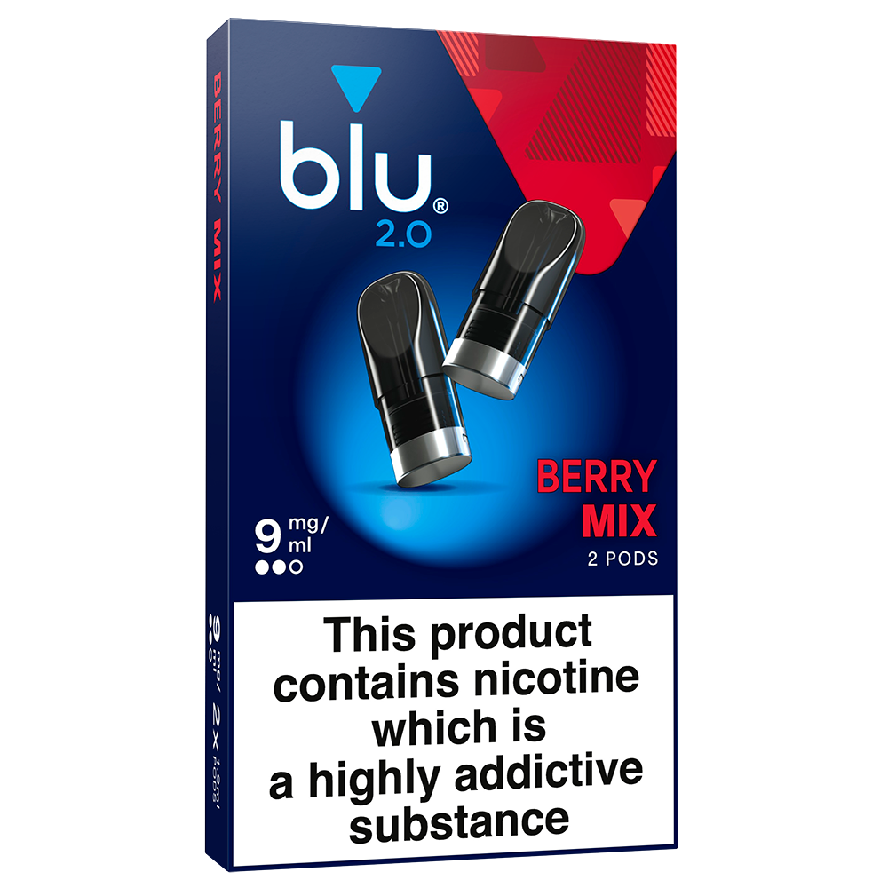 Blu 2.0 Berry Mix Pre-filled Vape Pods 9mg 2 Pack