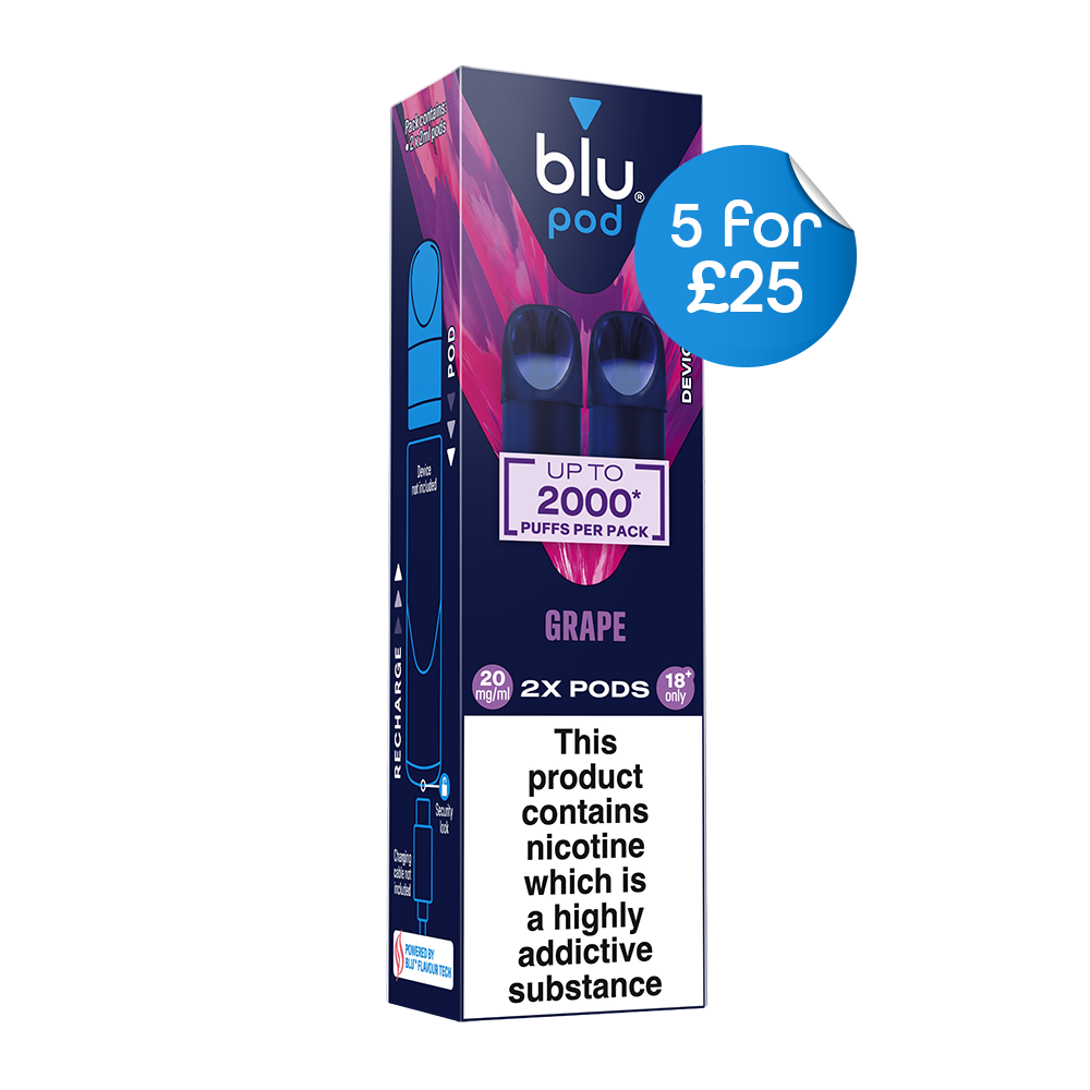 Blu Pre-Filled Vape Pods 20mg 2 Pack Grape