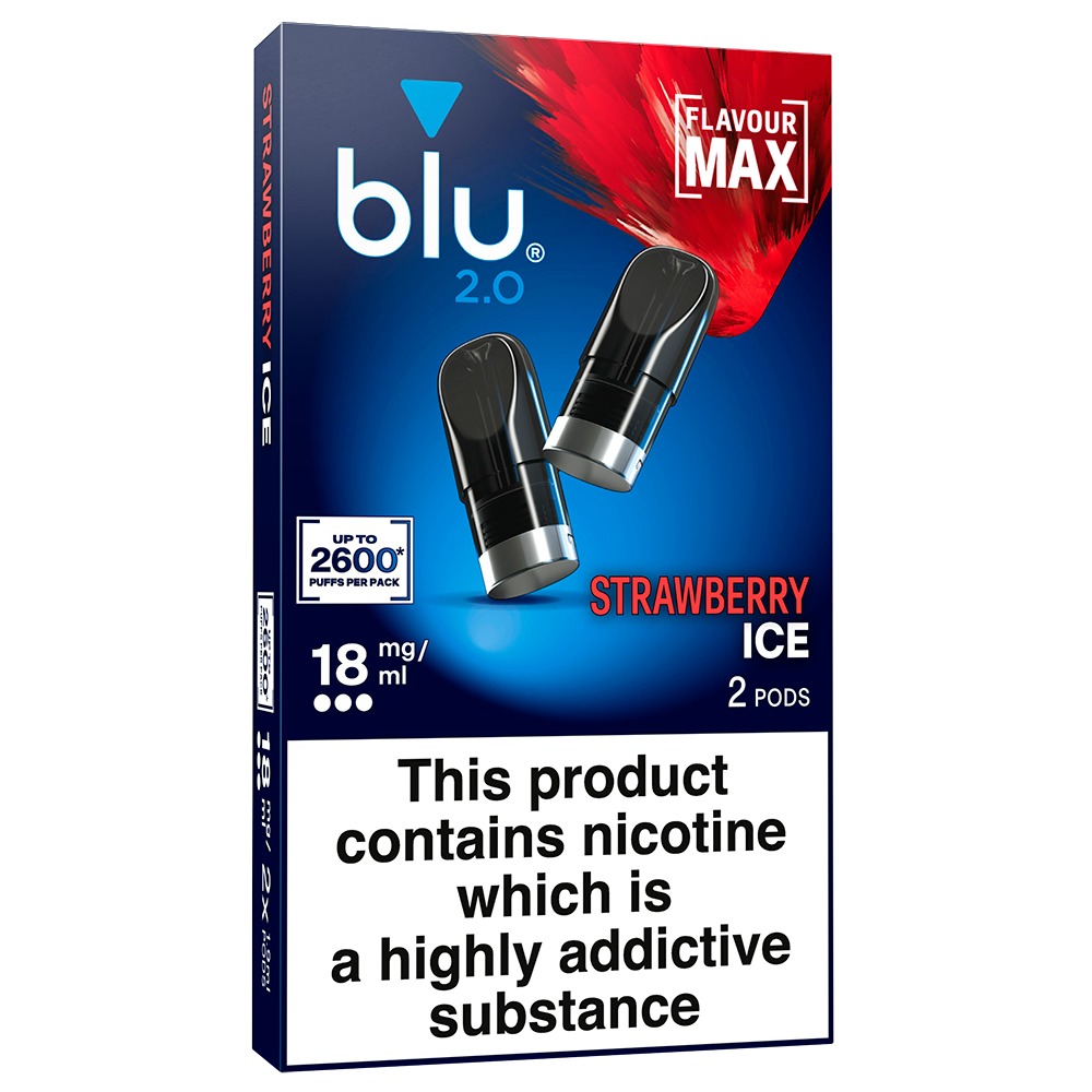 Blu 2.0 Vape Pods Strawberry Ice 18mg/ml 2 Pack