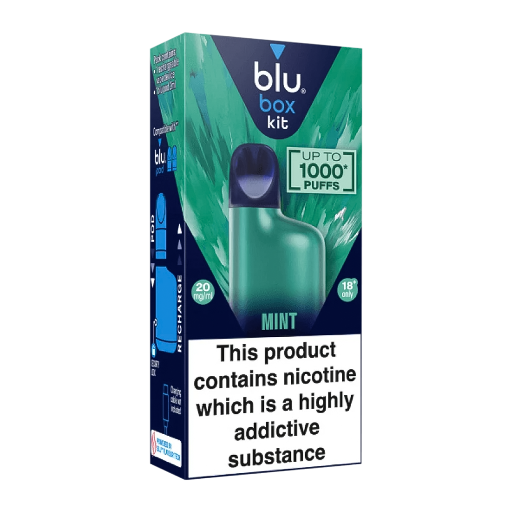 Blu Box Rechargeable Vape Kit with Mint Pod 2ml 20mg