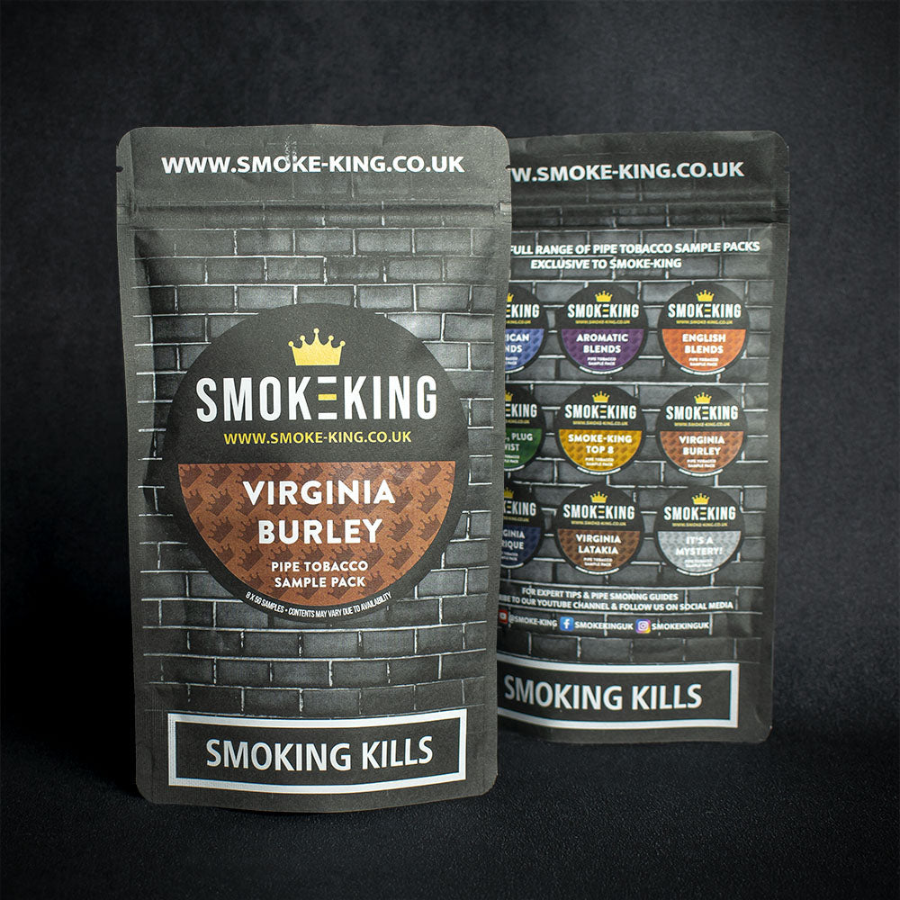 Smoke-King Virginia Burley Pipe Tobacco Sampler Pack 8 Samples