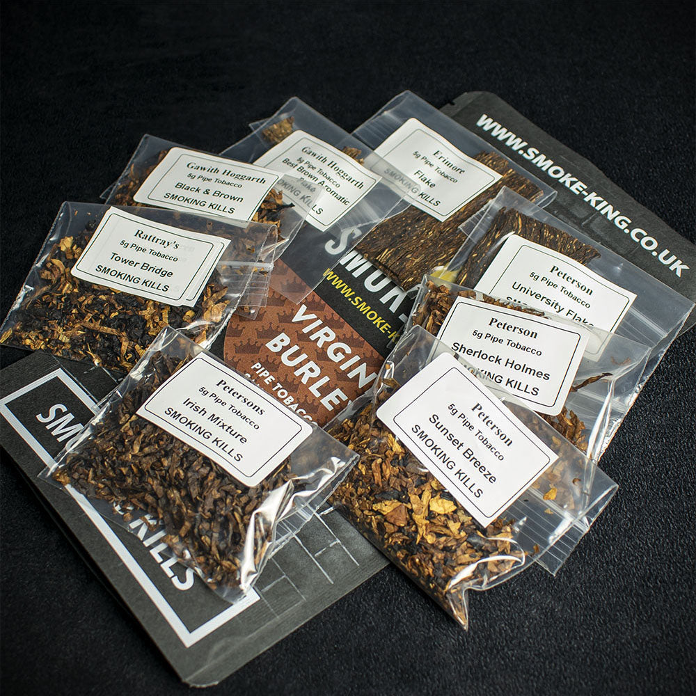 Smoke-King Virginia Burley Pipe Tobacco Sampler Pack 8 Samples - Image 3