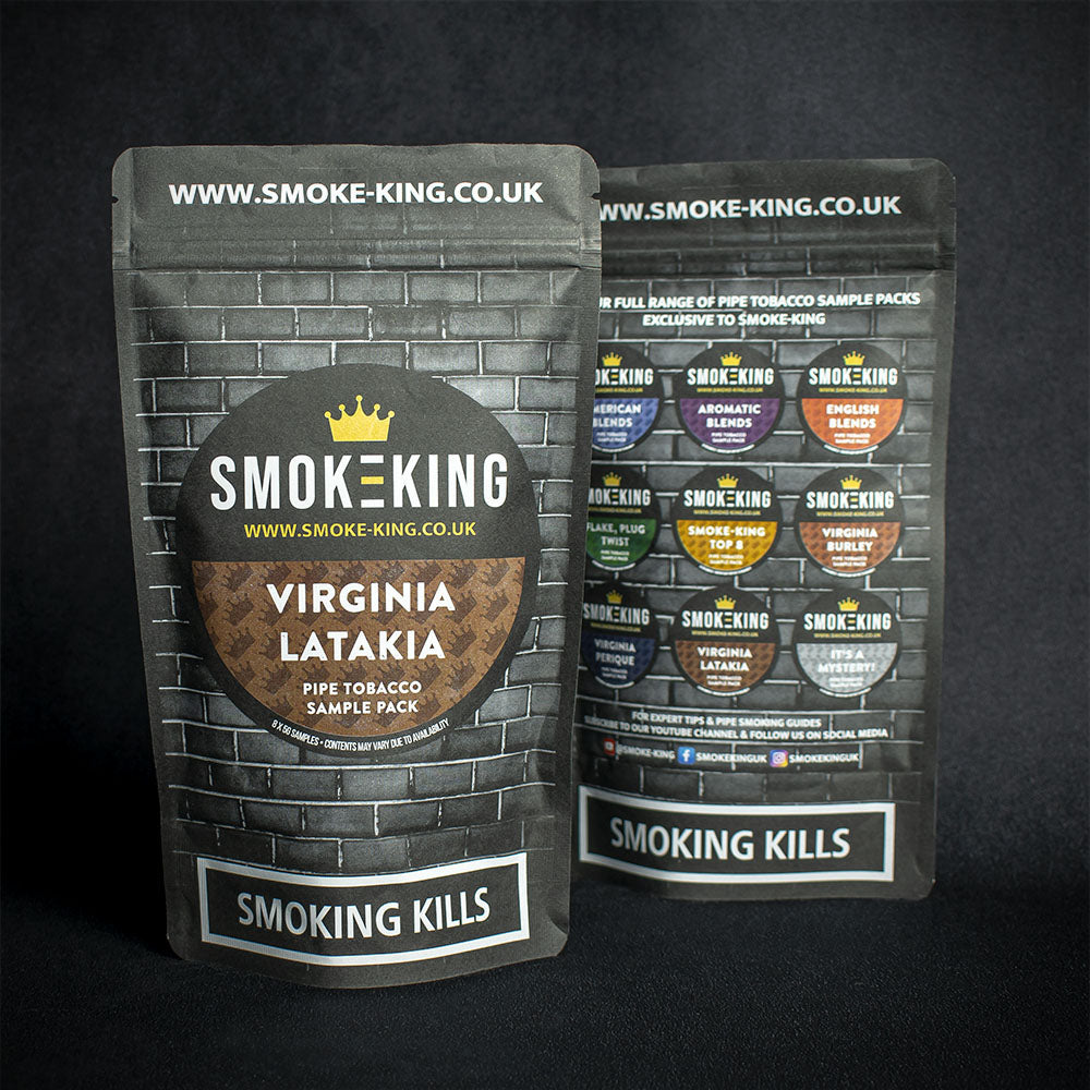 Smoke-King Virginia/Latakia Blend Pipe Tobacco Sampler Pack 8 Samples