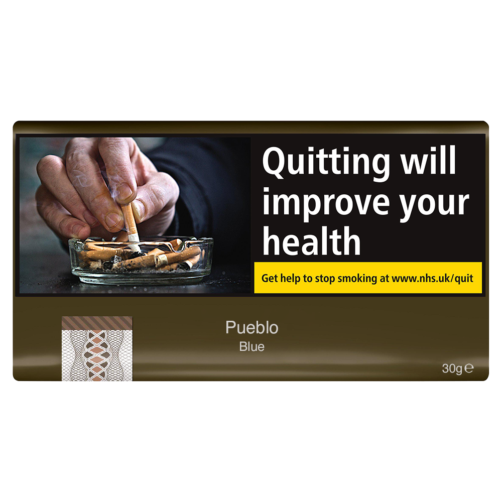 Pueblo Blue Additive-Free Hand Rolling Tobacco 30g Pouch