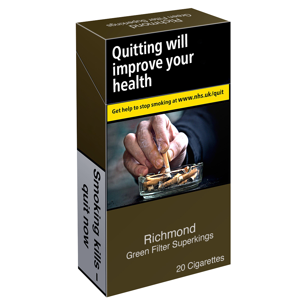 Richmond Green Filter Superkings Cigarettes 20 Pack Non-Menthol
