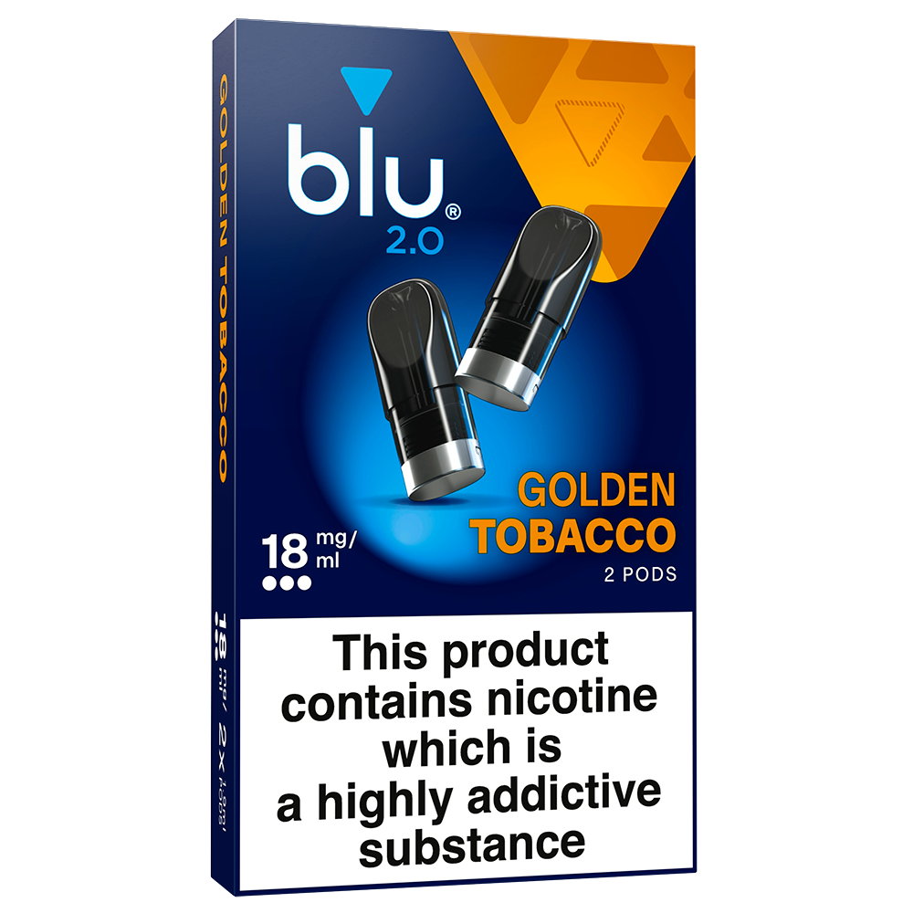 Blu 2.0 Golden Tobacco Vape Pods 18mg 2 Pack