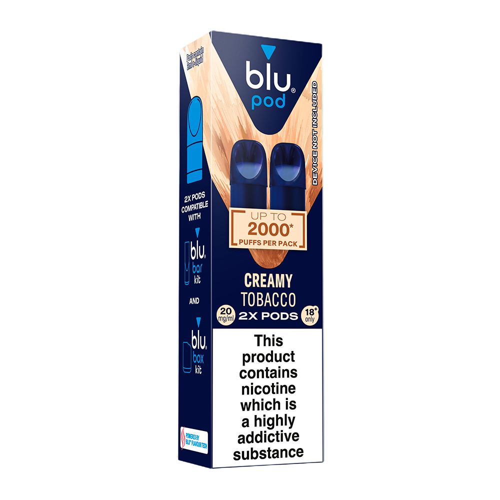 Blu Pre-Filled Replacement Vape Pods Creamy Tobacco 20mg 2 Pack