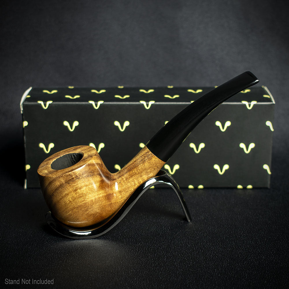 Smoke-King Cashew Wood Bent Pipe With 9mm Filter - Image 2