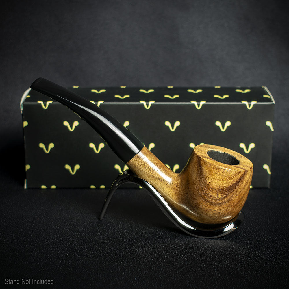Smoke-King Cashew Wood Bent Pipe With 9mm Filter - Image 3