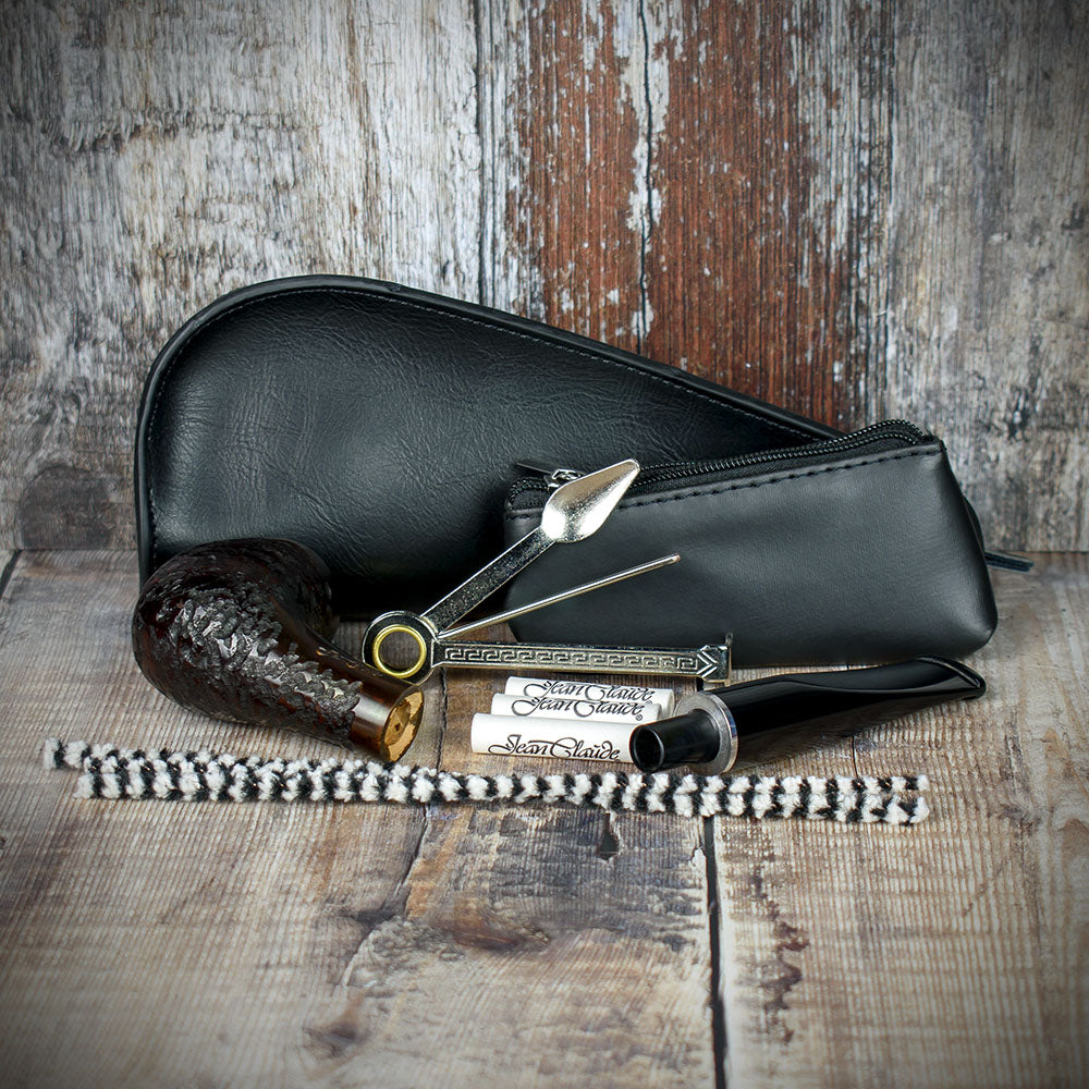 Smoke-King Pipe Smoker's Starter Kit with Black Leather Pouch - Image 4