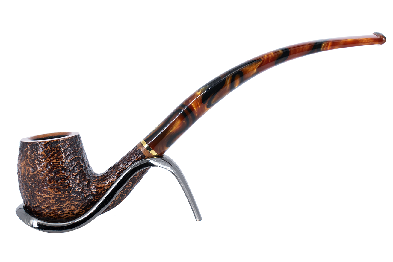 Savinelli Clark’s Favorite BrownBlast 6mm Bent Billiard Briar Pipe