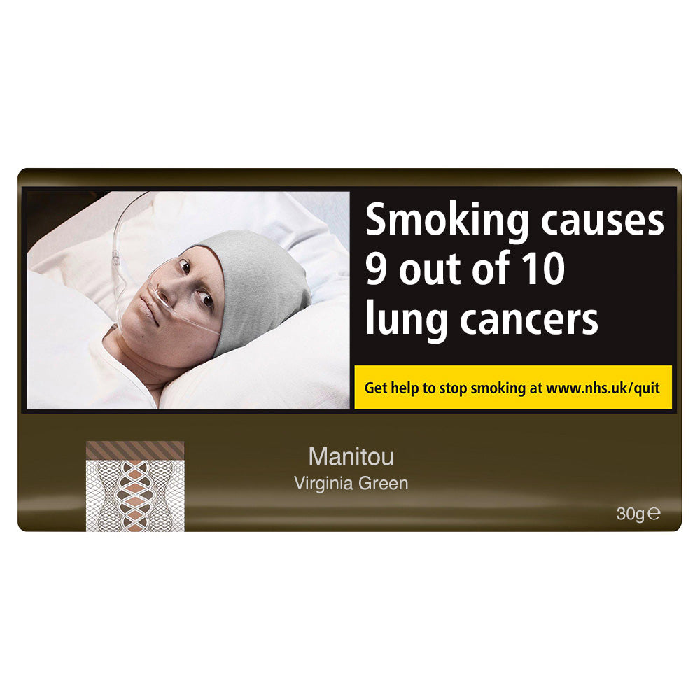 Manitou Virginia Green Additive Free Hand Rolling Tobacco 30g