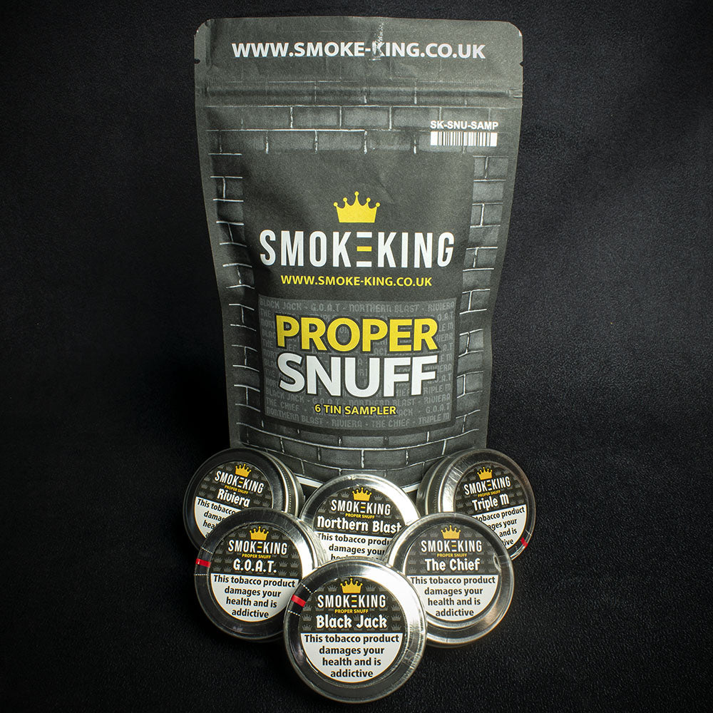 Smoke-King Proper Snuff Sample Pack 6 Flavors 10g Tins