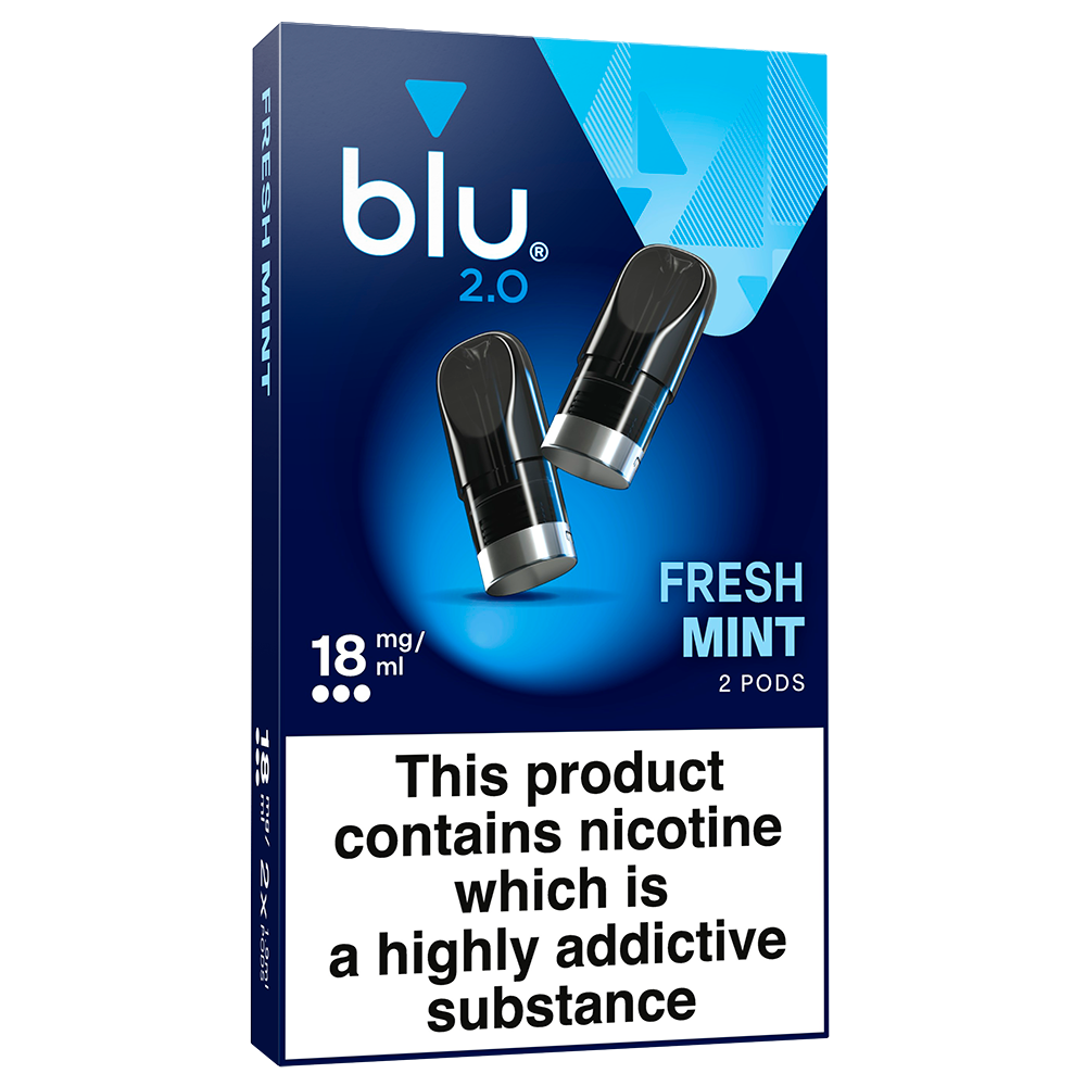 Blu 2.0 Vape Pods Fresh Mint 18mg/ml 2 Pack